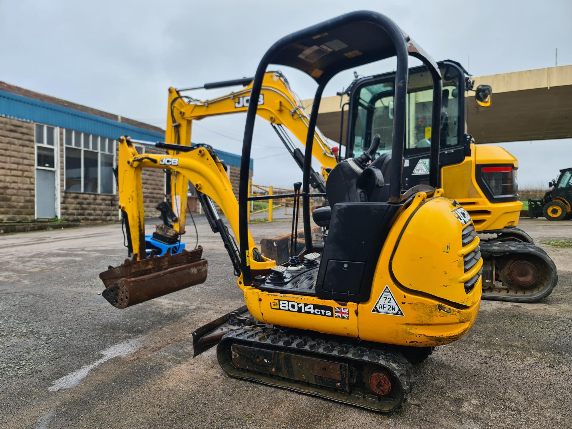2012 JCB 8014 CTS, Piped for attachments, Good rubber tracks, 3 x Buckets, Only 2481 hours.-image