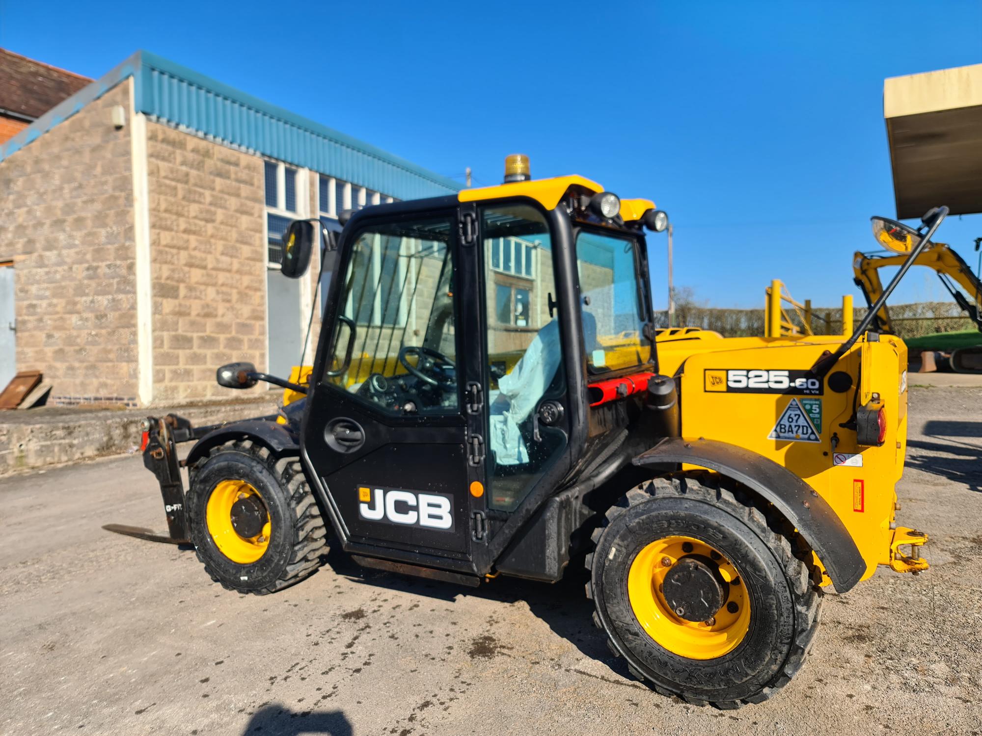 2020, 70 Reg JCB 525-60 Telehandler, 4 Wheel drive, 4 Wheel steer, New tyres, Joystick controls, Keypad immobiliser, Orange & Green beacons, Q-Fit headstock, 4893 Hours-image