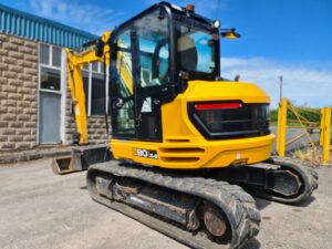 2023 JCB 90Z-2 Excavator, Hydraulic Quick hitch, 3 x Buckets, Piped for attachments, A/C, Radio, Orange & Green beacons, Only 1080 Hours, Very nice machine, Big saving on new.-image