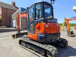 2018 Kubota U48-4, Hydraulic Quick hitch to suit JCB 3CX buckets, Piped for attachments, Good rubber tracks, Orange & Green beacons, Only 3317 Hours-image