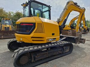 2023 JCB 90Z-2, Hydraulic Quick hitch, Piped for attachments, A/C, Radio, Orange & Green beacons, C/V's, Only 1090 Hours.-image